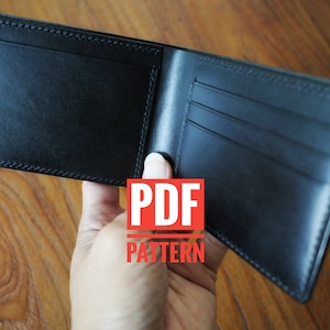 Patrón PDF A4: Plantilla de billetera minimalista plegable de lujo para hombre Patrón PDF