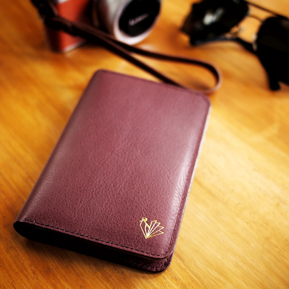 PDF A4 Pattern Leather Passport Holder Typeb With Three Card Slot