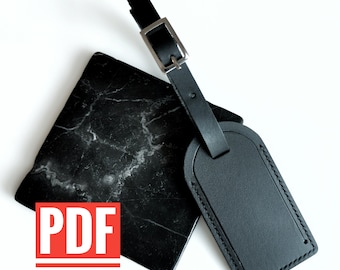 Classic luggage tag - PDF A4 Paper Pattern