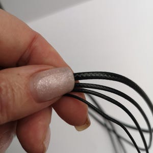 Black Waxed Polyester Cord – 1mm 1.5mm 2mm 3mm Strong String for Jewellery Making, Necklace Bracelet Craft Thread, Knotting Beading Rope image 10