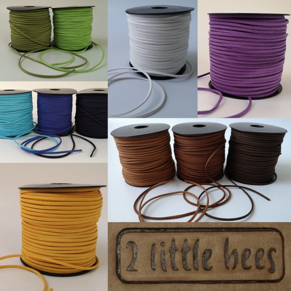 Genuine Leather String Cord Rope Luxury Flat Round Jewelry Bracelet Craft Retro