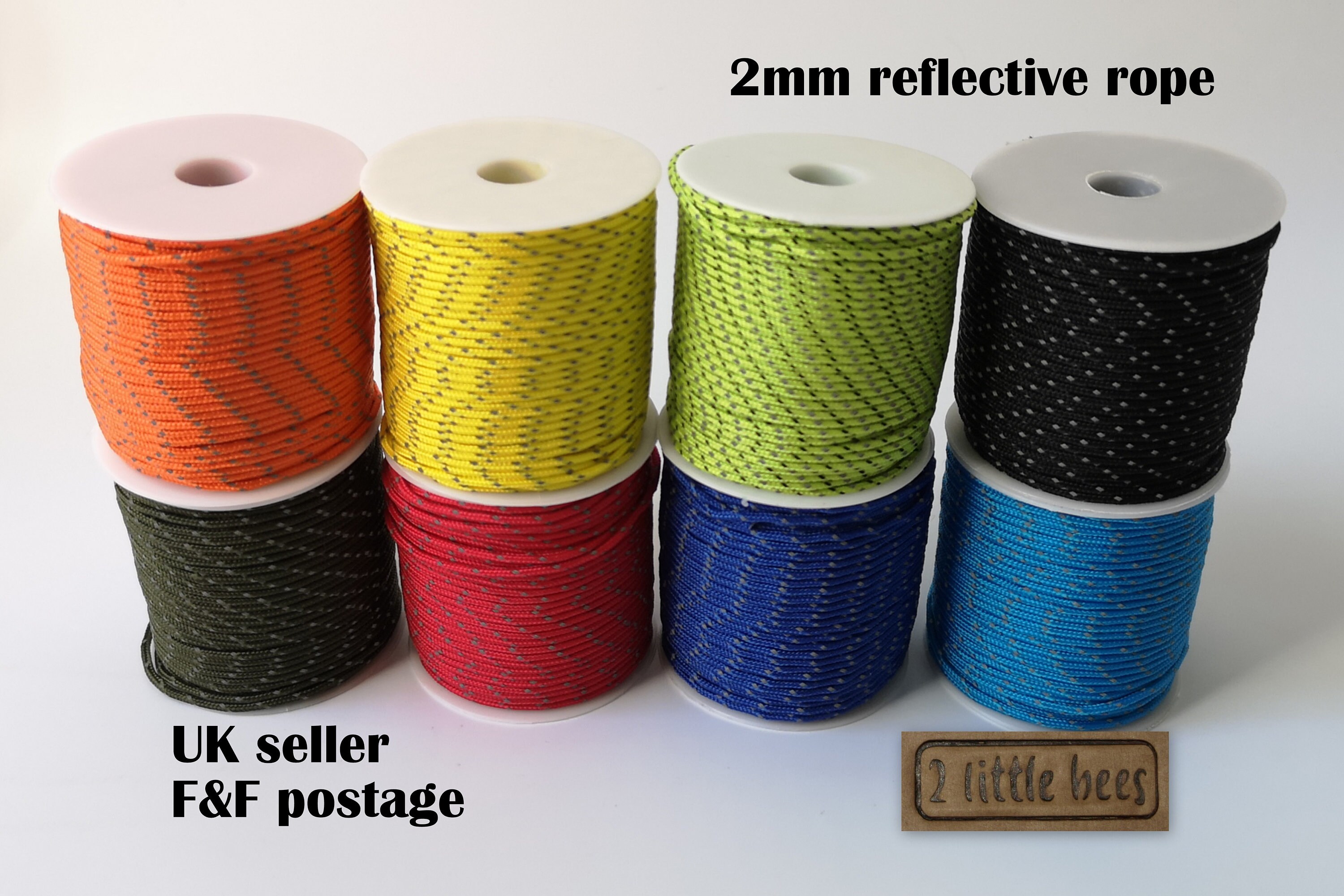 Reflective Cord 2mm Paracord Strong Rope String Camping Outdoors Hiking  Luminous UK 