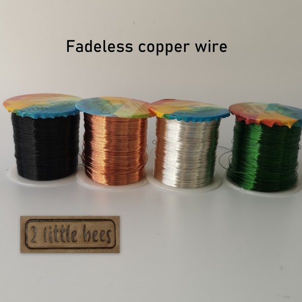 Copper Wire Plated Fadeless Christmas decoration 0.4mm Silver Gold Black Green Craft Jewellery Making Beading