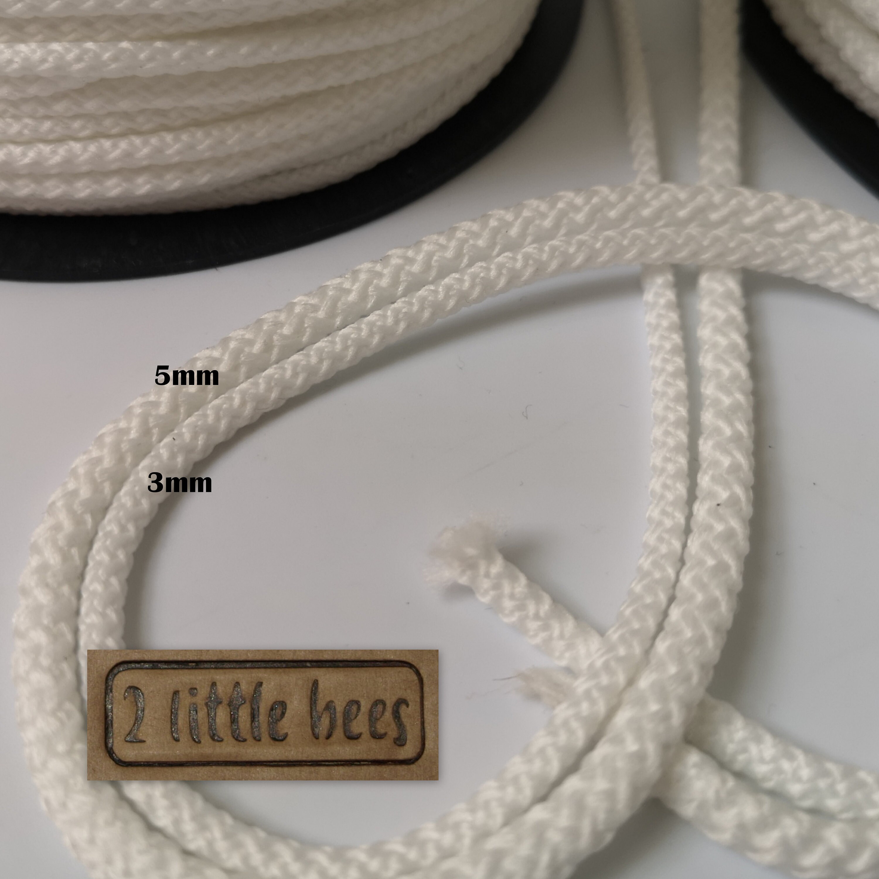 Black Rope Strong Round Cord Macrame Chunky Yarn 3mm 5mm Drawstring Tying  Crochet Bag Handles Corda Corde Cuerda Seil Virve Lina Bеревка UK 