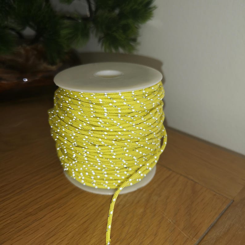 Reflective paracord 2mm Strong String Cord Camping Outdoors Hiking Bushcraft Luminous UK image 18