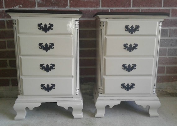Sold Mahogany Nights Painted Nightstands Duncan Phyfe Etsy