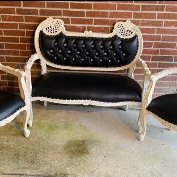 Leather Side Settee Etsy