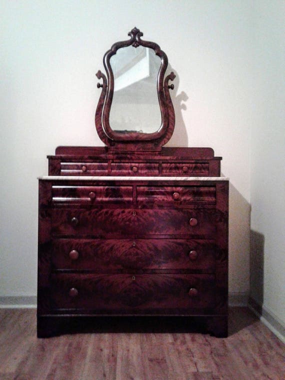 Marble Top Empire Chest Etsy