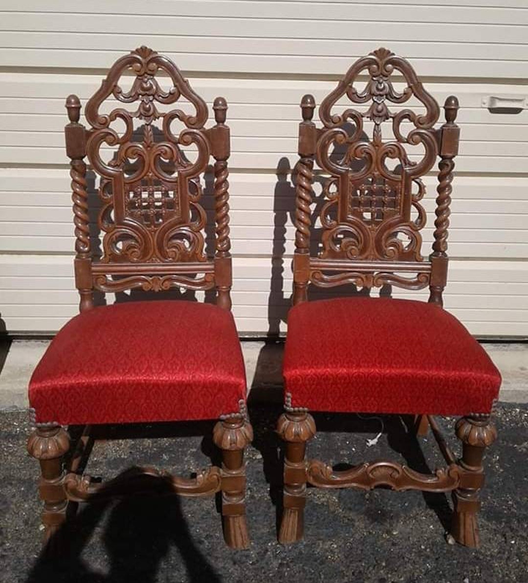 Pair of Ornate Chairs/ Parlor Chairs Etsy