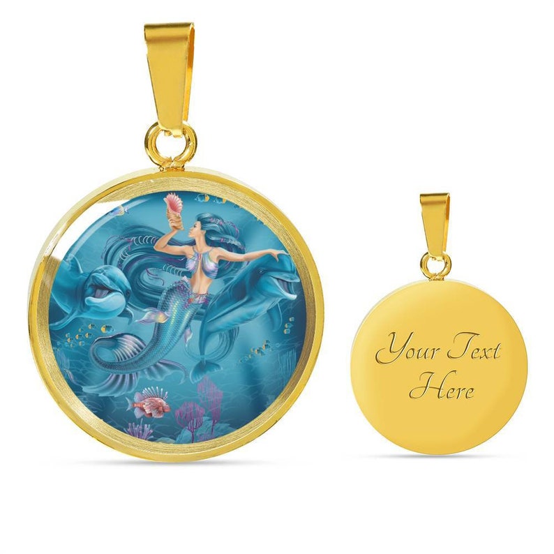 Mermaid and Dolphins Charm Jewelry