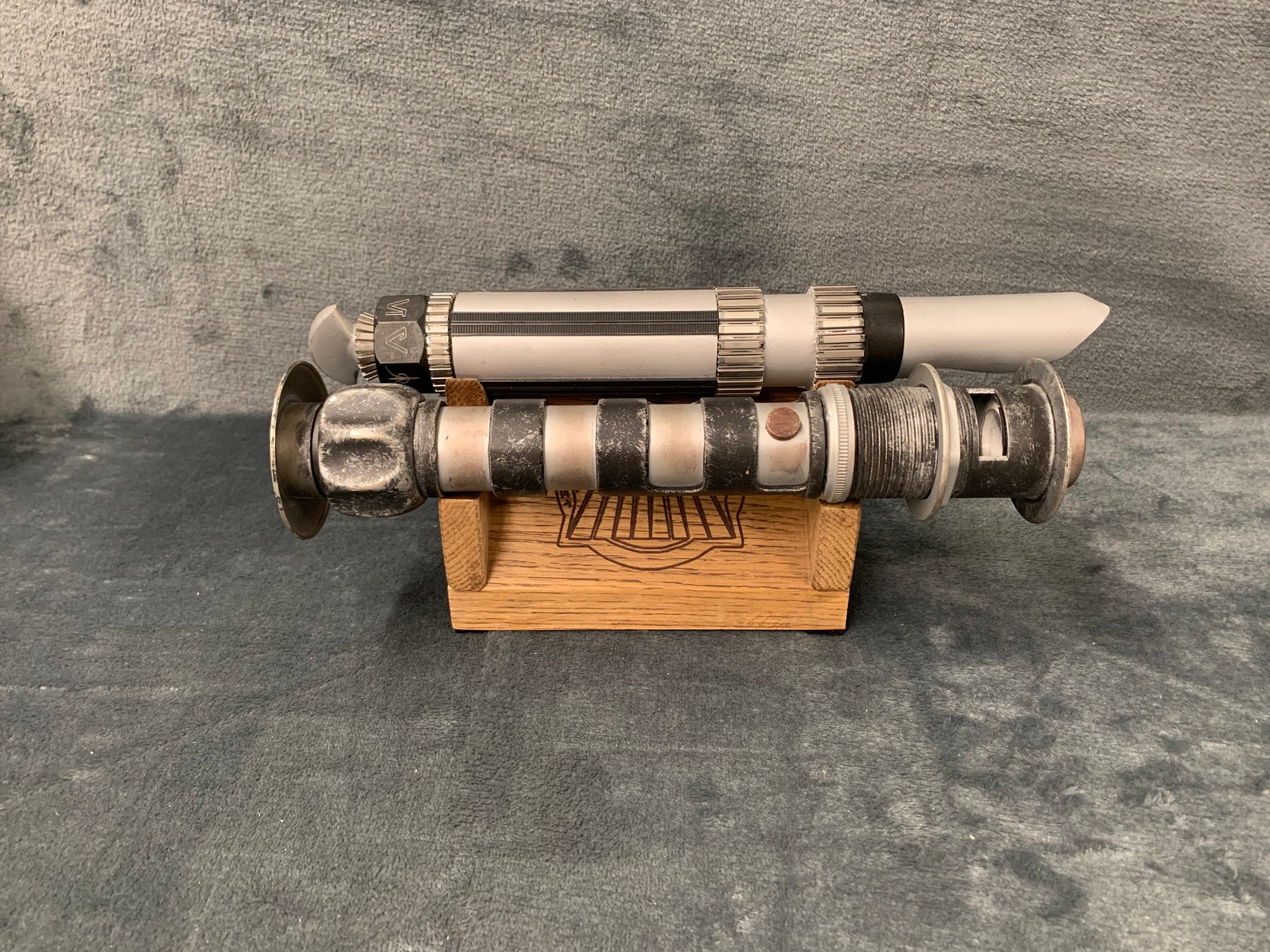 Lightsaber Hilt Display Stand Wood Oak Ornament Star Wars Etsy