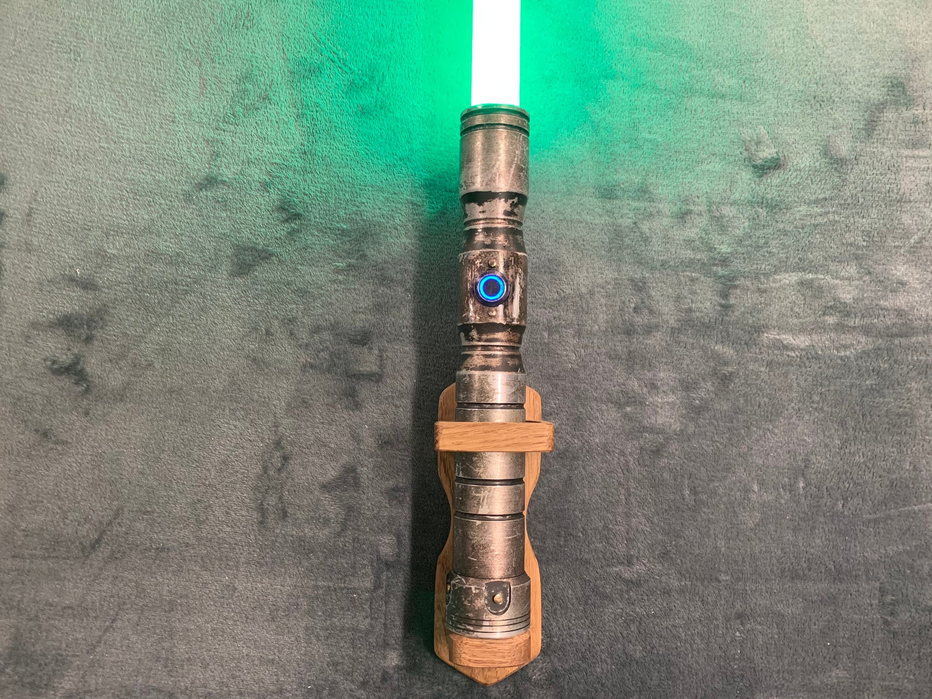 Lightsaber Hilt Display Stand Wall Mount Wood Oak Etsy