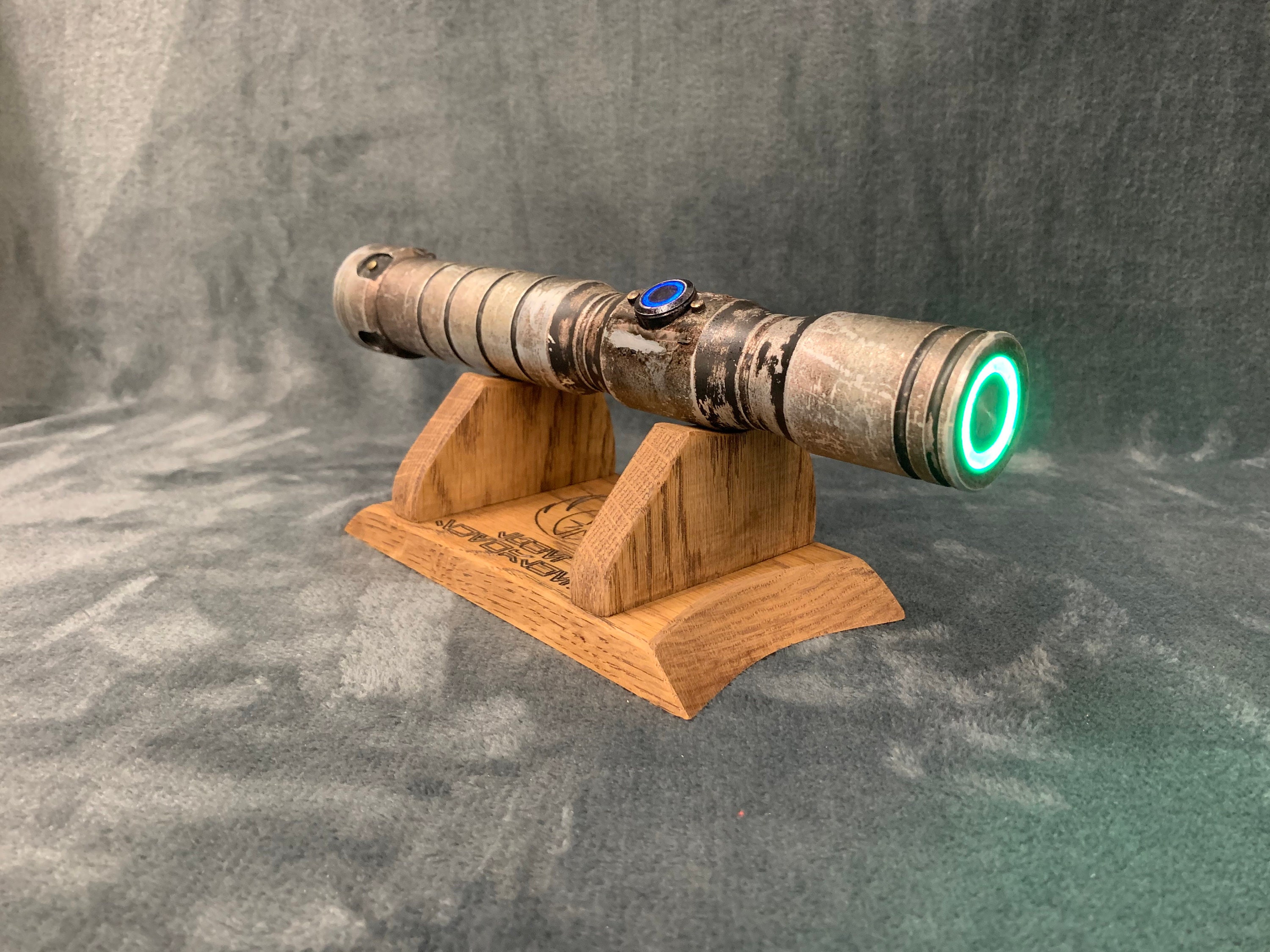 Lightsaber Hilt Display Stand Wood Oak Ornament Star Wars Etsy