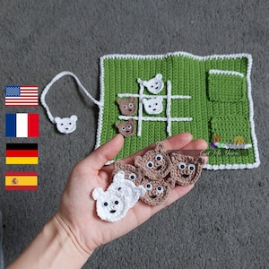 Bears Tic-tac-Toe game - crochet pattern