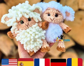 Woolsy the Fluffy Sheep – Pocket Edition | Amigurumi Crochet Pattern | Mini Sheep PDF Tutorial | Small Plush Toy DIY