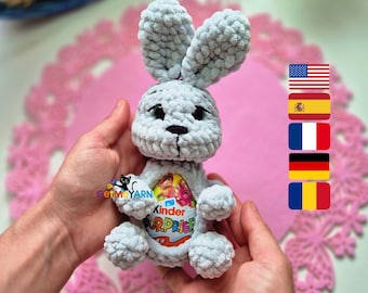 Surprise Bunny Crochet Pattern, Easter Bunny Amigurumi, Hidden Egg Plush Toy, Cute Gift Idea for Kids, PDF Tutorial