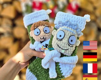 Christmas Stocking Crochet Pattern – 7 Festive Fantasy family Sock Variations | Digital PDF Tutorial