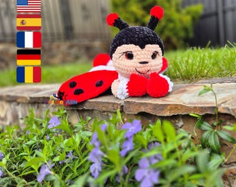Dottie the Ladybug Snuggler Crochet Pattern | Amigurumi Ladybug Toy | Plush Lovey PDF Pattern | Beginner Friendly | Cute Baby Gift
