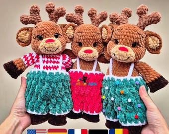 Ash the Reindeer – Amigurumi Crochet Pattern | Christmas Reindeer Plush | Winter Holiday Toy Tutorial