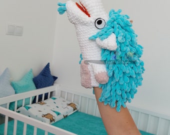 Unicorn hand puppet - CROCHET PATTERN