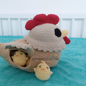 Hen and chicks memory game - CROCHET PATTERN