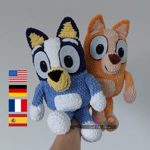 Heeler dog plushies - set 1 --- Medium version --- CROCHET PATTERN
