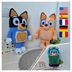 Heeler Parents Crochet Pattern – Mum & Dad Heeler Amigurumi  --- CROCHET PATTERN