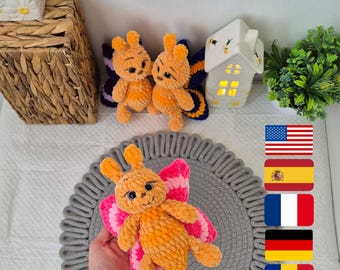 Bella, la pequeña mariposa – Patrón de crochet rápido y fácil – PDF amigurumi de costura baja