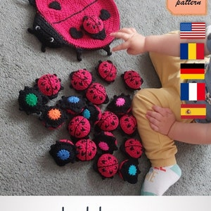 Ladybug memory game --- MINIMUM SEW crochet pattern