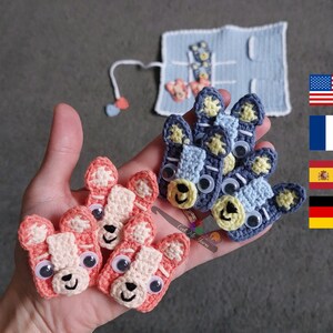Heeler puppies  - 3 in a row game - Crochet pattern