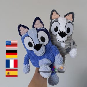 Heeler dog plushies -set 2 --- Medium version --- CROCHET PATTERN
