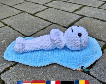 Crying Puddle Meme Crochet Pattern | Funny Amigurumi PDF Pattern | Sad Blob Plush | Emotional Support Crochet Toy