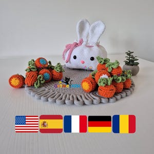 Carrots memory game - low sew - crochet pattern