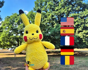 Cheeky Sparks - Crochet Pattern PDF | Cute Electric Mouse Amigurumi | Plush Toy