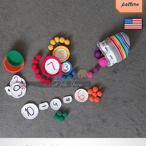 3in1 Montessori learning game: Sorting, counting and basic calculation - CROCHET PATTERN
