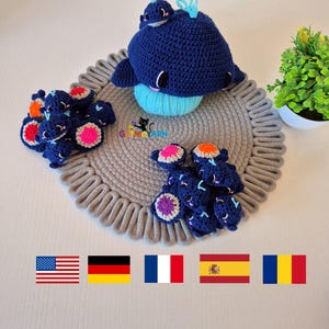 Whale memory game - no sew - crochet pattern