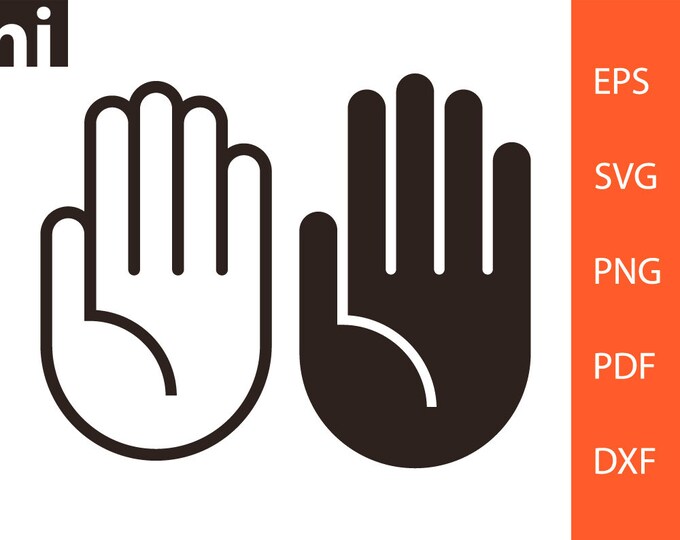 Hand Svg Hand Clipart Hand Files for Cricut Hand Cut Files Etsy