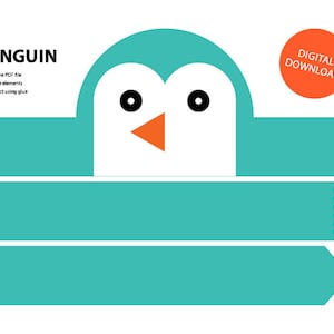 Penguin Paper Crown - Printable, Crown Template, Animal Headband, Animal Crown, Printable Crown, Penguin, Penguin Headband, Penguin Mask
