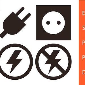 Blitz Hohe Spannung Stecker Strom Blitz Svg Hohe Etsy