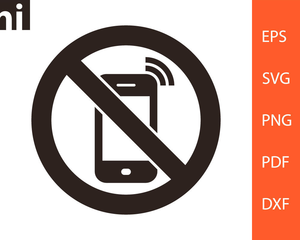 No Cell Phone Sign, No Phones Sign, No Mobile Phones Symbol, No Cell Phone Allowed, No Mobile Phone, No Cell Phone  Cut File, Sign, SVG, PNG