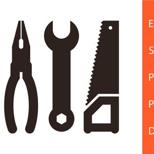 Tools svg, Pliers svg, Wrench svg, Saw svg, Tools Vector, Tools Clipart, Tools Silhouette, SVG, PNG, DXF, Clipart, Vector, Silhouette, eps