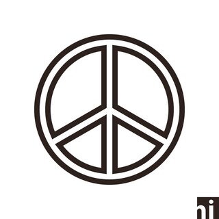 Indigos UG Adesivo JDM Die-Cut - Peacezeichen - 90x90 Mm, Pellicola Tedesca UV Resistente, Per Auto, Laptop, Superfici Lisce