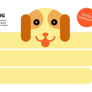 Dog Paper Crown - Printable, Crown Template, Animal Headband, Animal Crown, Printable Crown, Dog, Dog Headband, Dog Mask, Dog Paper Crown