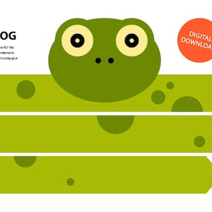 Frog Paper Crown - Printable, Crown Template, Animal Headband, Animal Crown, Printable Crown, Frog Mask, Frog Headband, Frog DIY Crown, Frog