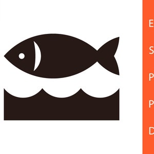 Fish svg, Fish Icon, Fish Logo, Fishing svg, Fish Silhouette, Fish Vector, SVG, PNG, DXF, Clipart, Vector, Silhouette, Logo, Cut file, eps