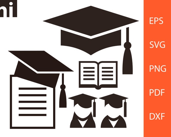 Download Mortarboard Book Education Graduation Cap Svg
