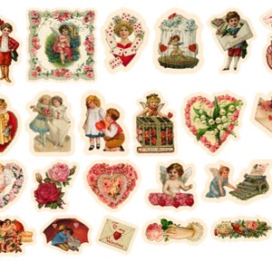 Vintage love stickers | Scrapbook stickers, Journal stickers, Vintage, Poeziealbum, Decoratie, Liefde