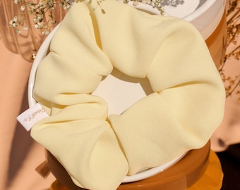 Soft light butter yellow scrunchie