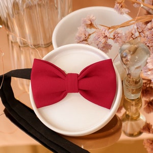 Dark red bow tie