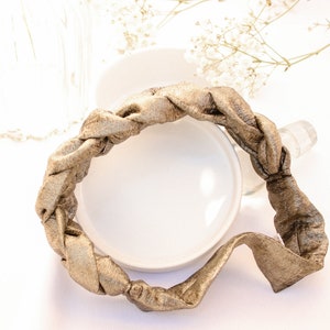 Iridescent bronze braided headband image 3